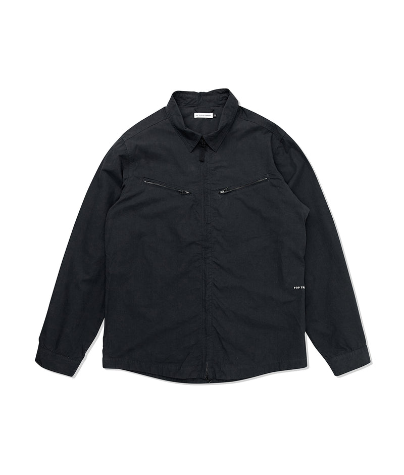 SS19 Falling Down Overshirt Black Poplin