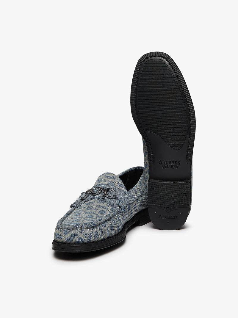 G.H. Bass & Pop Easy Weejuns Loafers Light Blue Denim