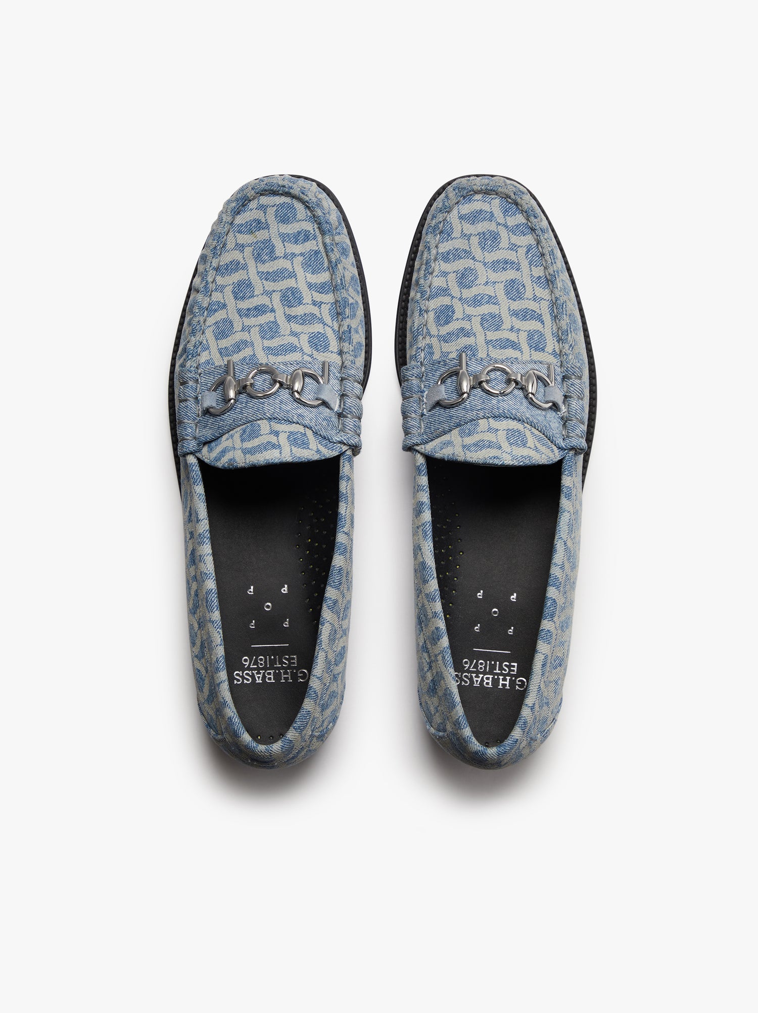 G.H. Bass & Pop Easy Weejuns Loafers Light Blue Denim