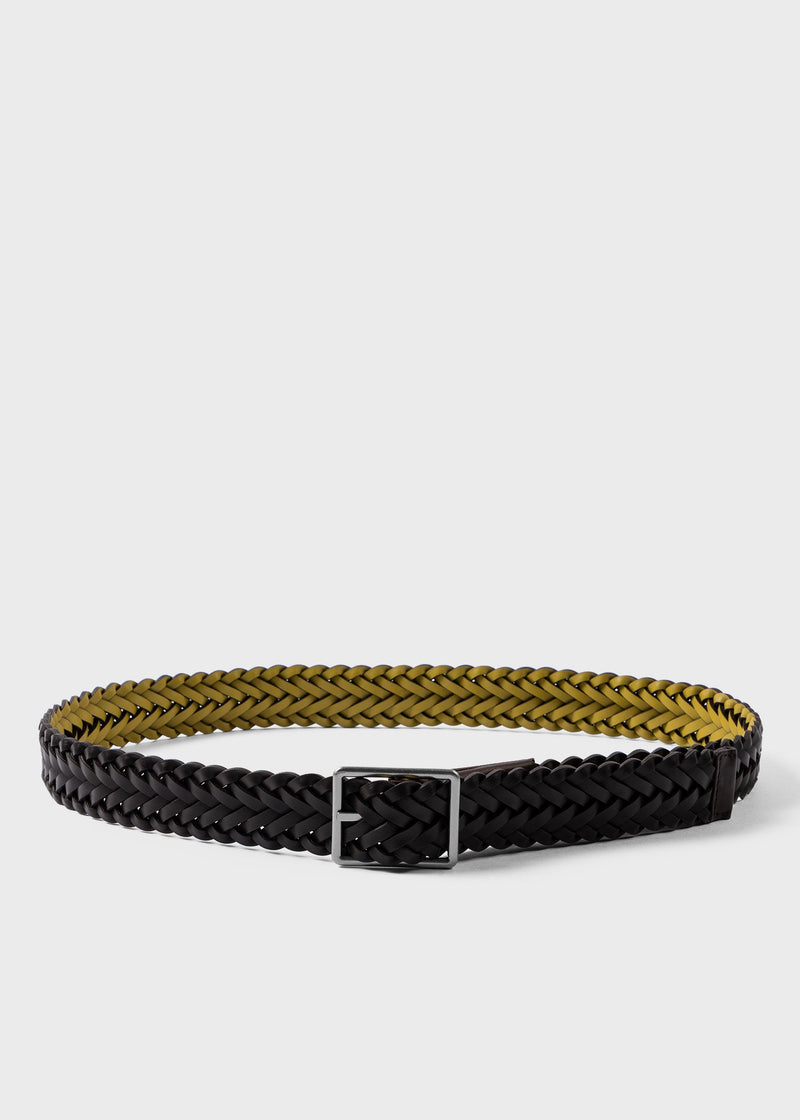 Pop/Paul Smith Reversible Woven Leather Belt