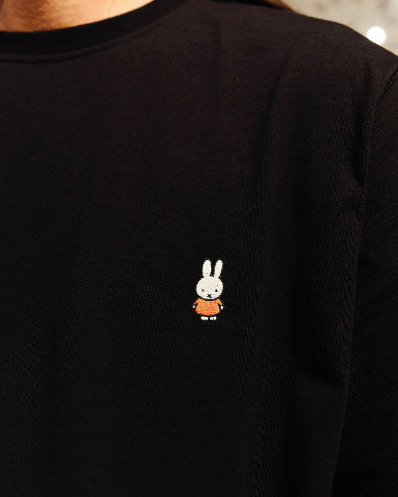 Pop & Miffy Embroidered T-Shirt Black