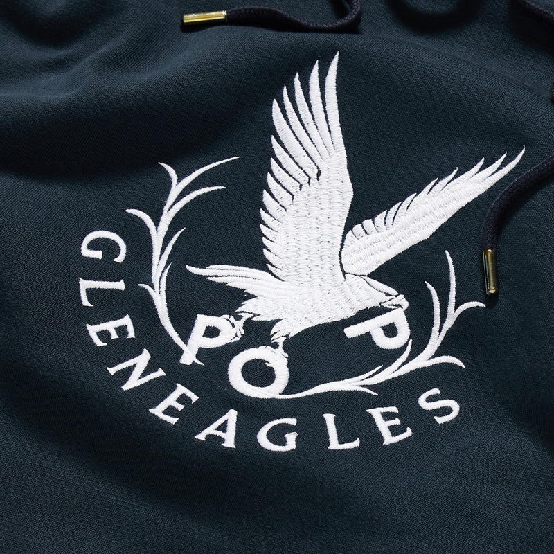 Pop & Gleneagles Crest Hooded Sweat Navy