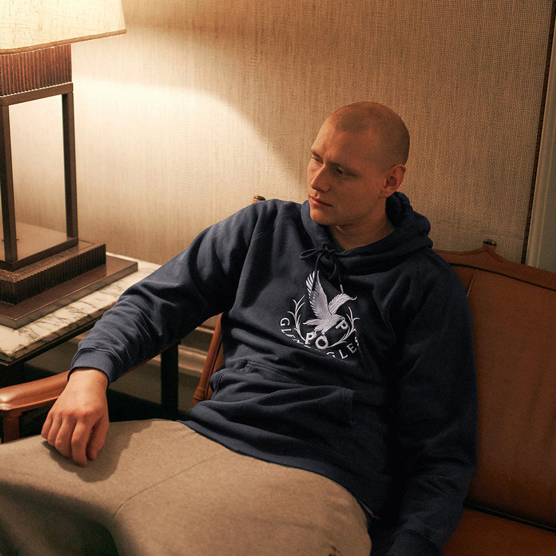 Pop & Gleneagles Crest Hooded Sweat Navy