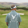 Pop & Gleneagles Mini Striped Italo Shirt Dark Green/White Pepper