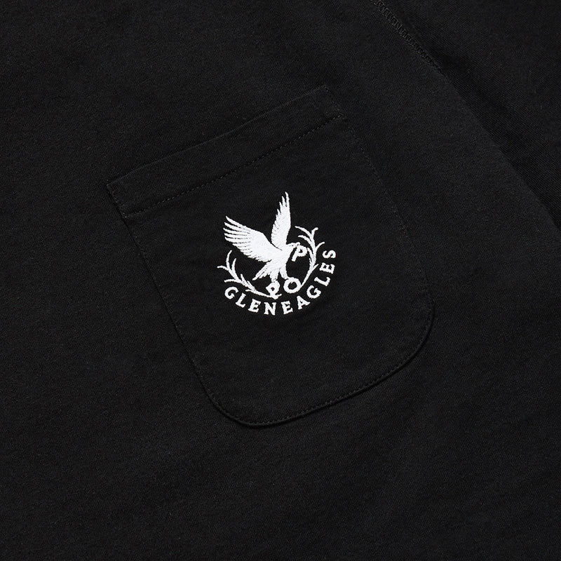 Pop & Gleneagles Logo Pocket T-Shirt Black