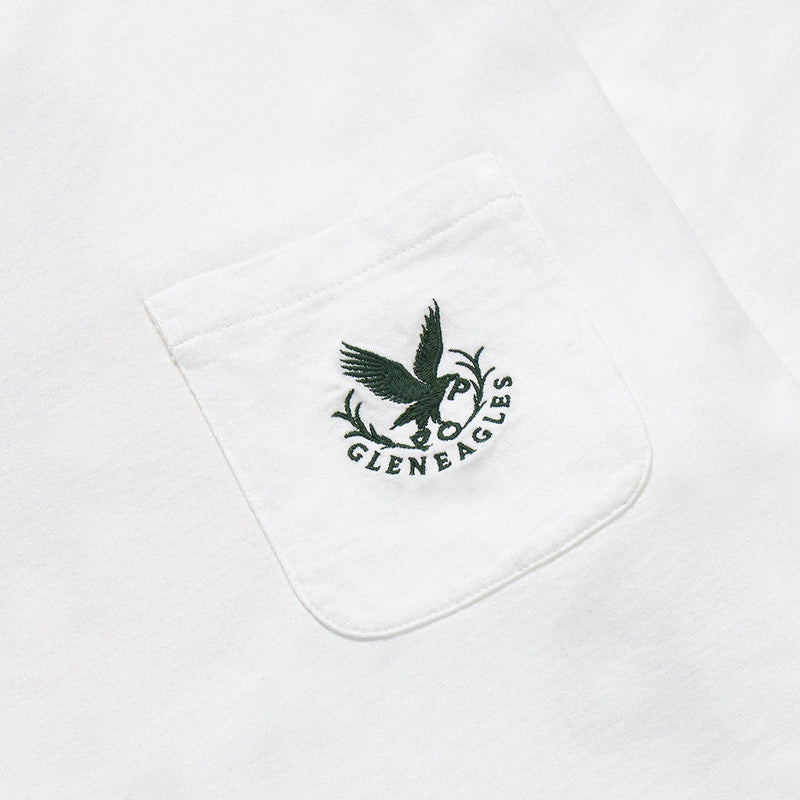 Pop & Gleneagles Logo Pocket T-Shirt White