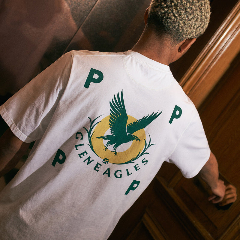 Pop & Gleneagles Logo Pocket T-Shirt White