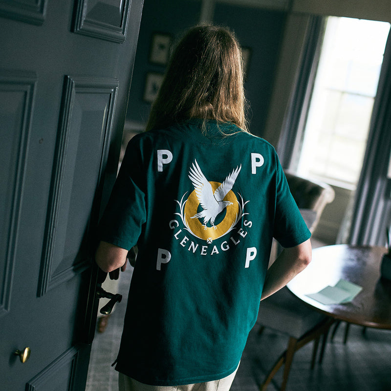 Pop & Gleneagles Logo Pocket T-Shirt Dark Green