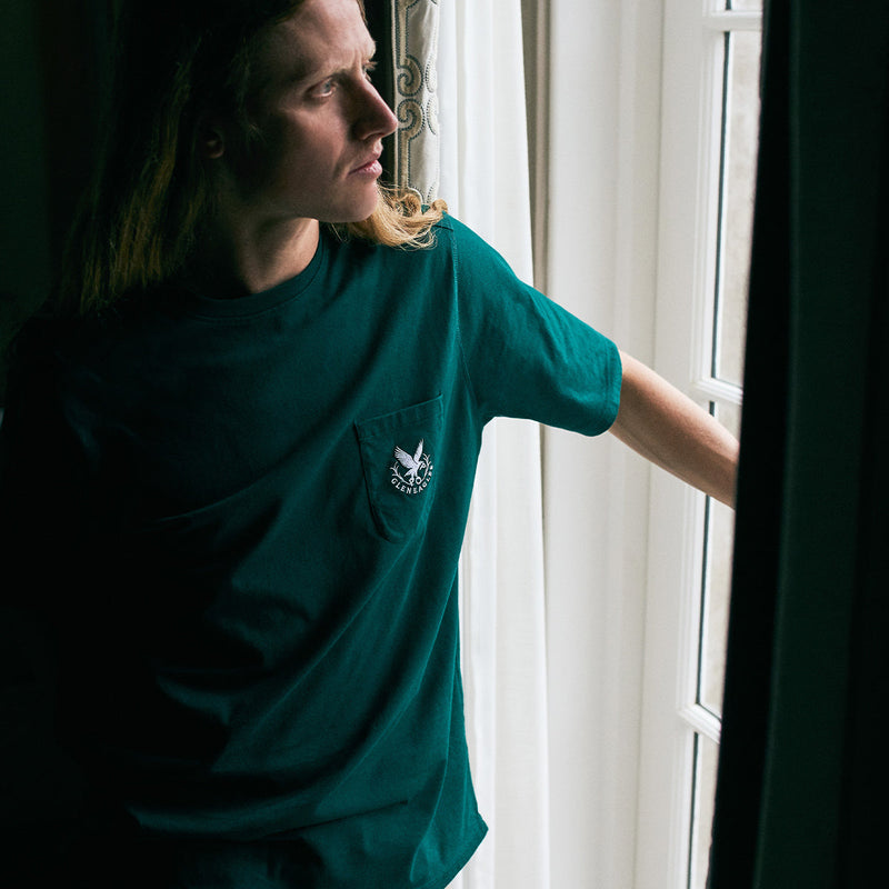 Pop & Gleneagles Logo Pocket T-Shirt Dark Green