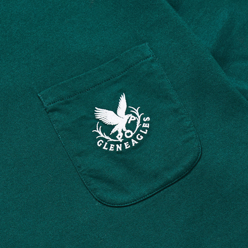 Pop & Gleneagles Logo Pocket T-Shirt Dark Green