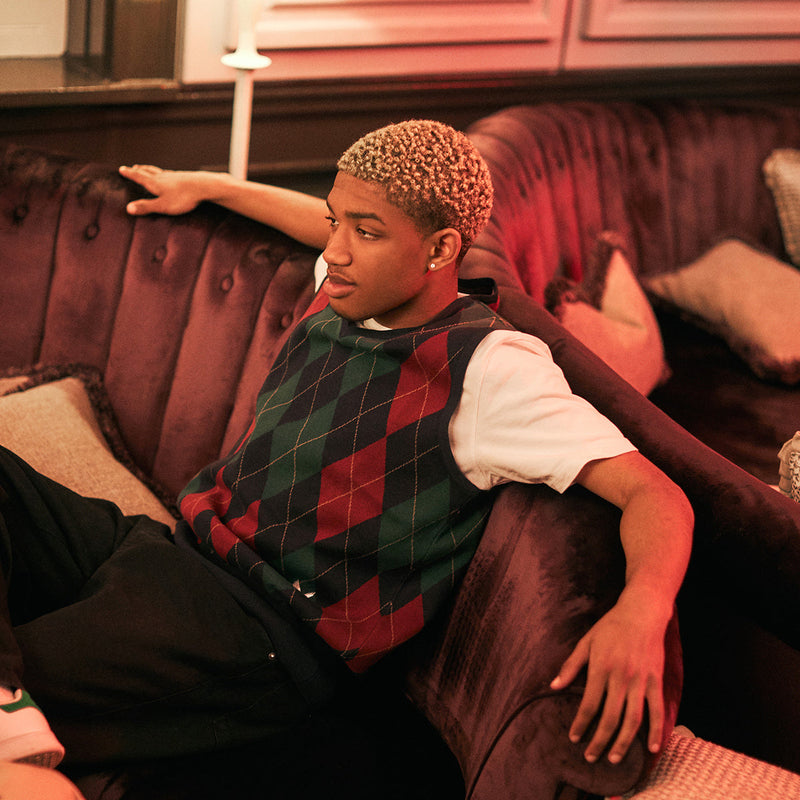 Pop & Gleneagles Knitted Vest Argyle