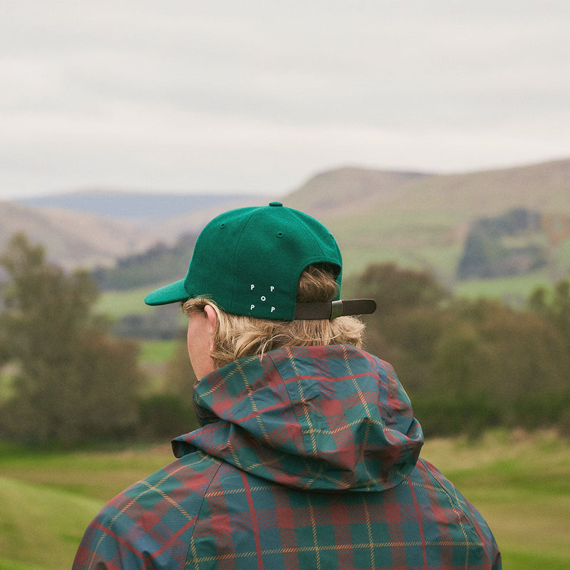 Pop & Gleneagles Wool Sixpanel Hat Dark Green