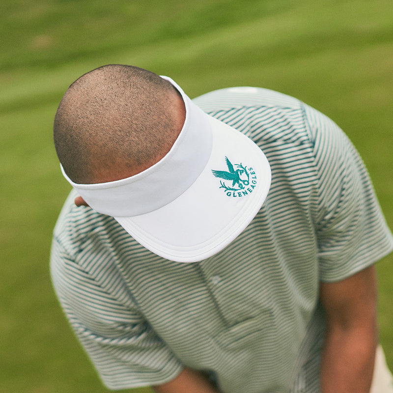 Pop & Gleneagles Flexfoam Visor Hat White