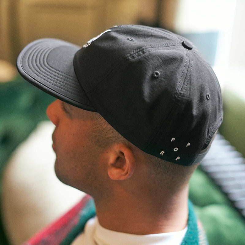 Pop & Gleneagles Flexfoam Sixpanel Hat Black