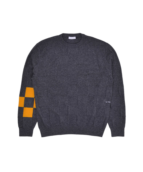 Featured Product Image Of Pop Checked Panel Knitted Crewneck