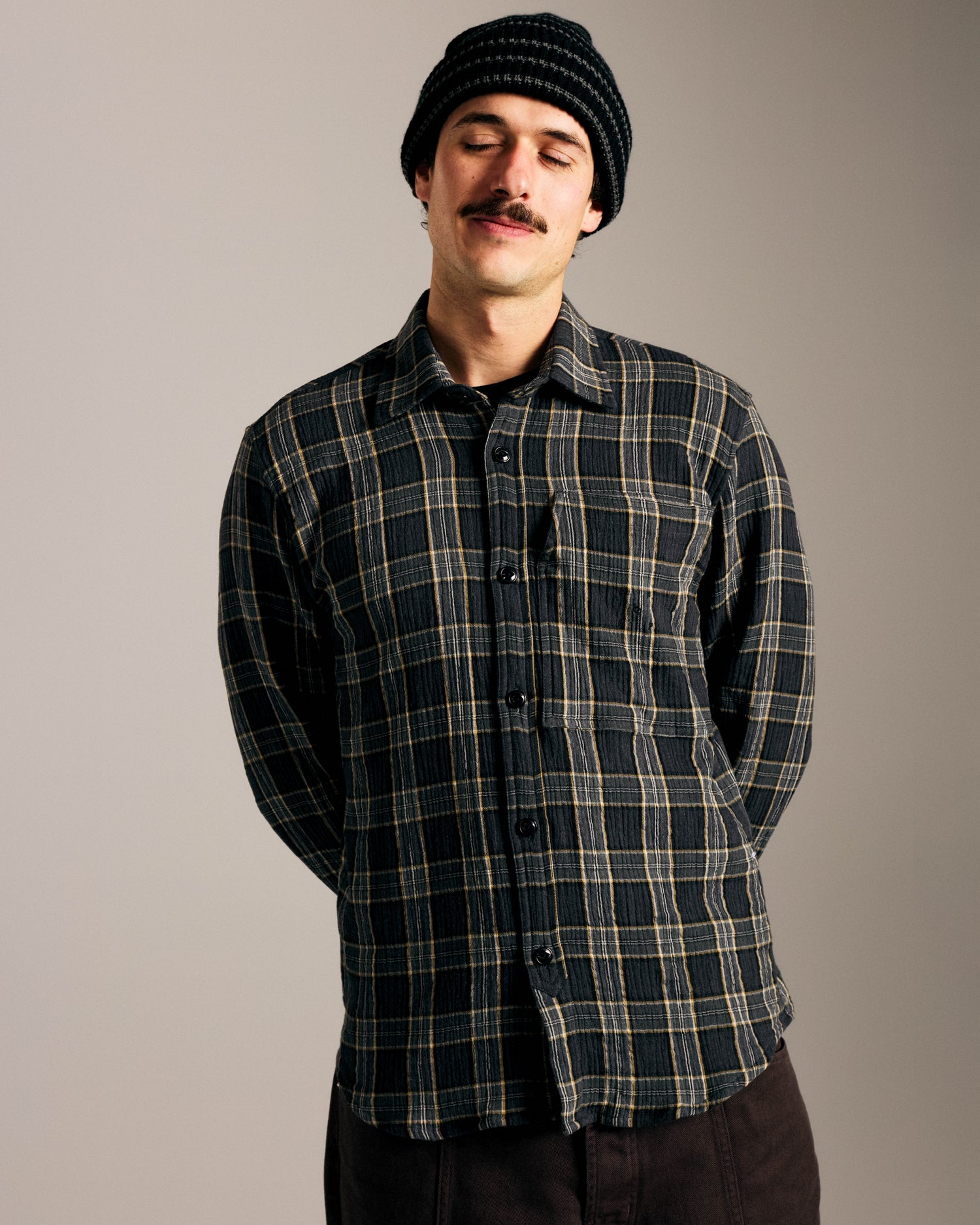 Pop Checked Shirt Grey