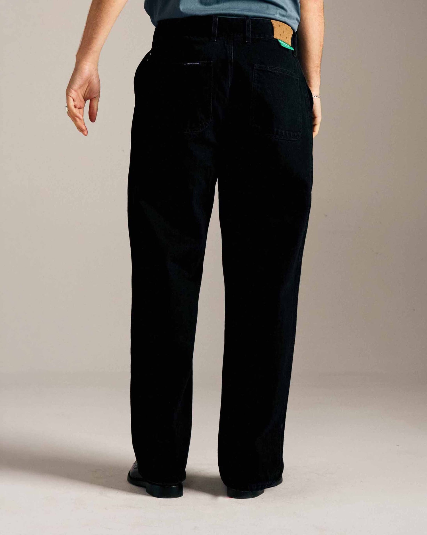 Pop Beattie Denim Pants Rinsed Black