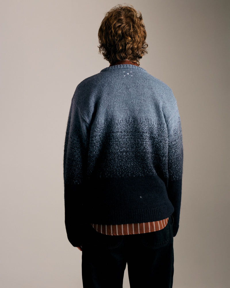 Pop Knitted Gradient Crewneck Tradewinds/Navy