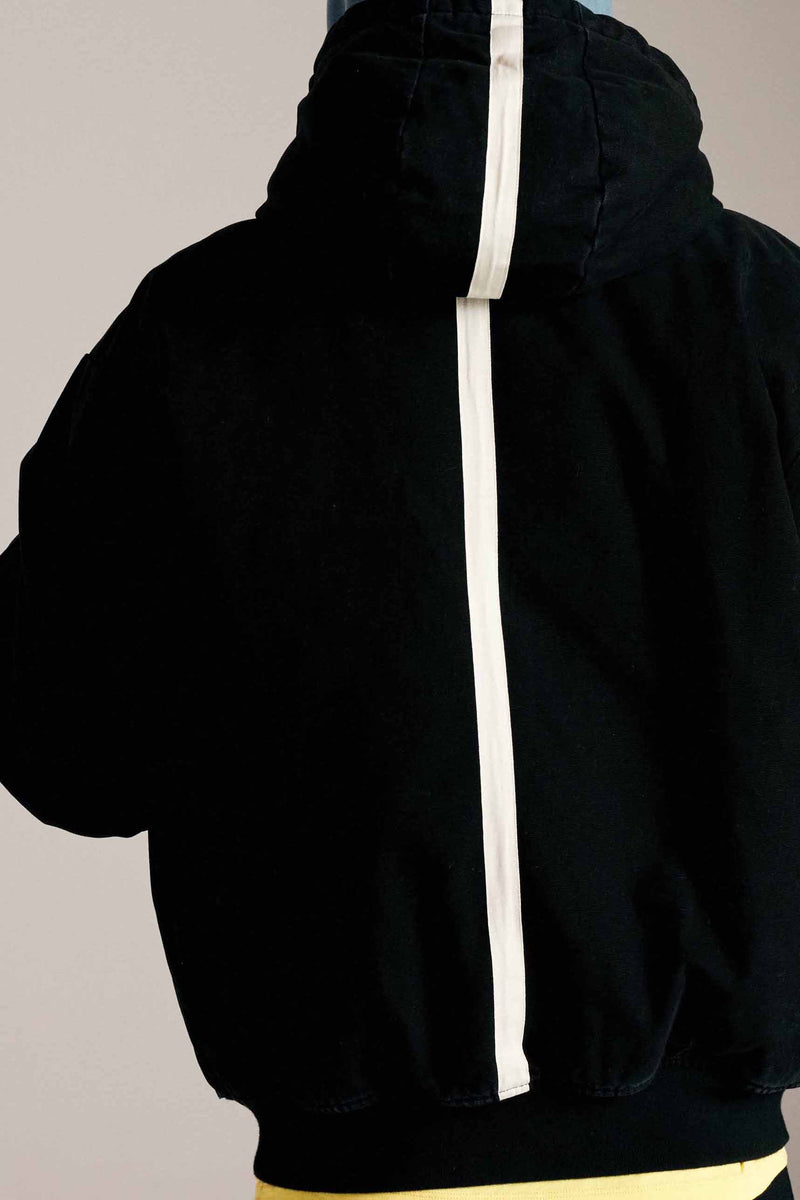 Pop Hooded Flight Jacket Black