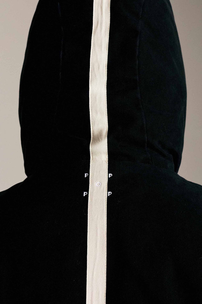 Pop Hooded Flight Jacket Black