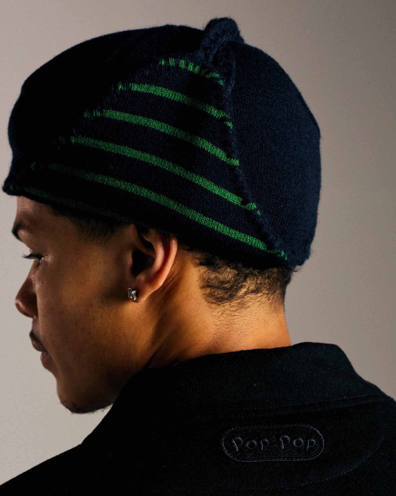 Pop Reversible Earflap Beanie Navy/Juniper