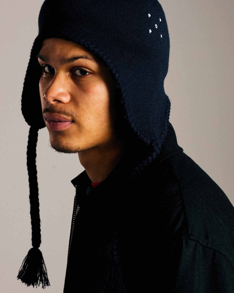 Pop Reversible Earflap Beanie Navy/Juniper