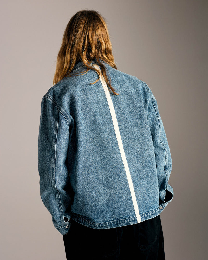Pop Denim Full Zip Jacket Stonewashed
