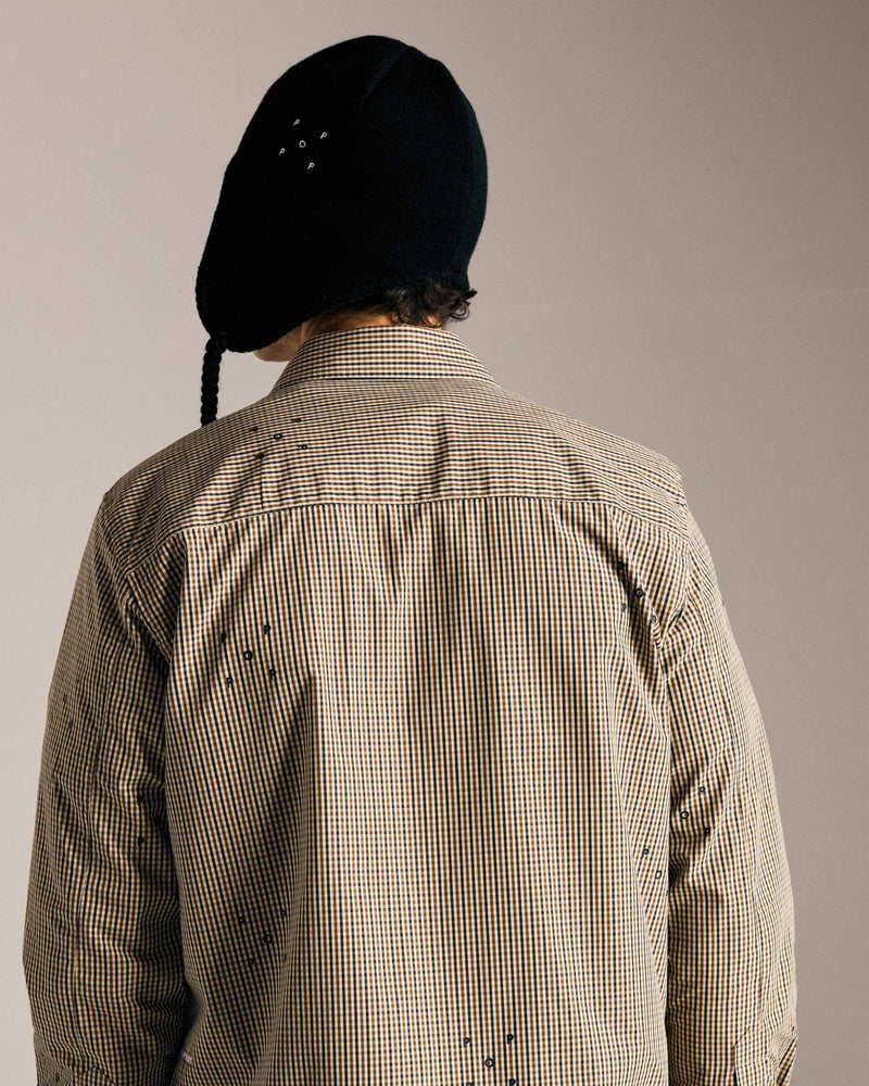 Pop Checked Allover Logo Shirt Navy/Delicioso