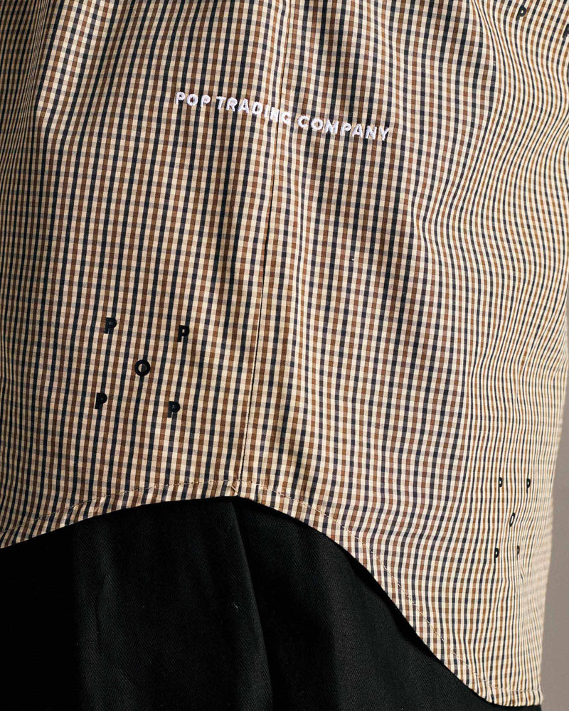Pop Checked Allover Logo Shirt Navy/Delicioso