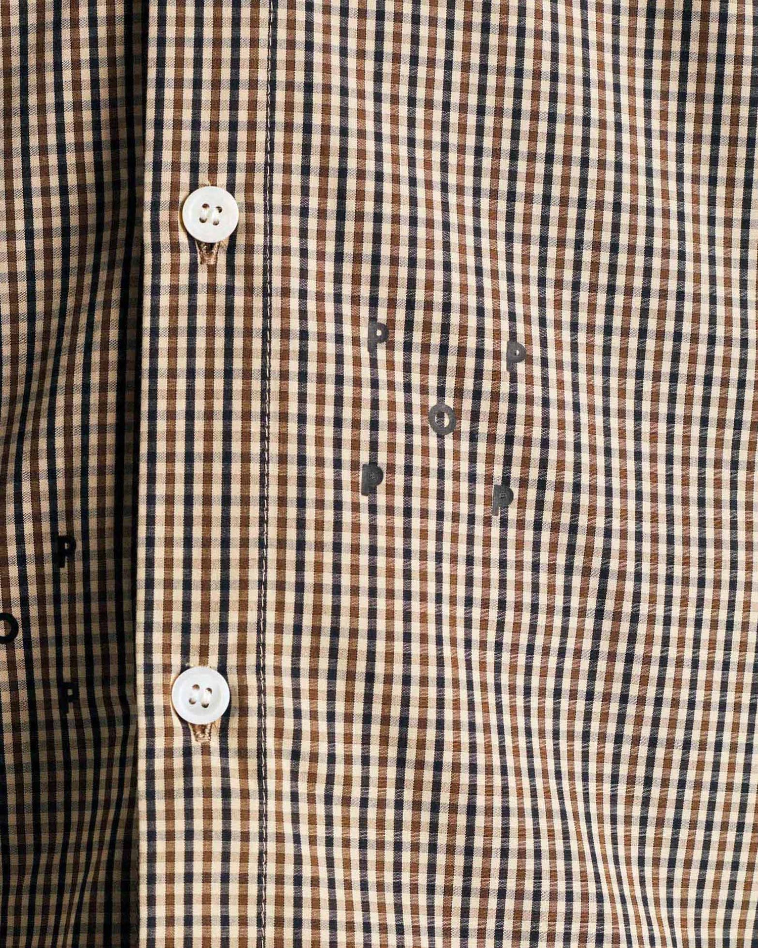 Pop Checked Allover Logo Shirt Navy/Delicioso