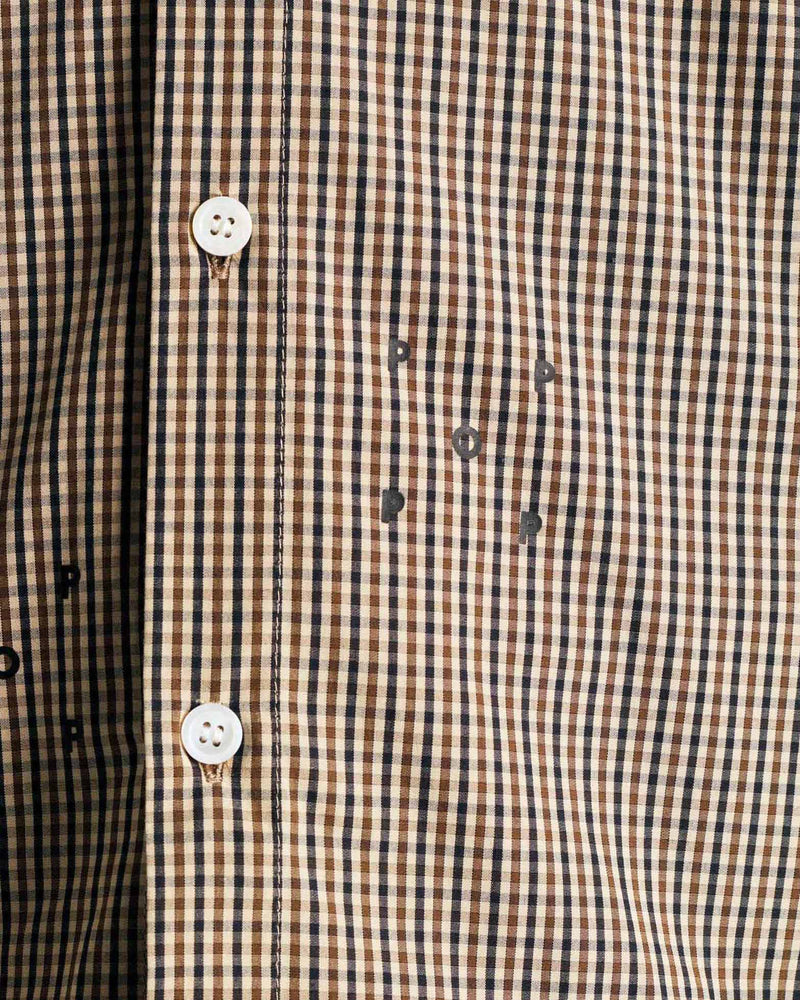 Pop Checked Allover Logo Shirt Navy/Delicioso
