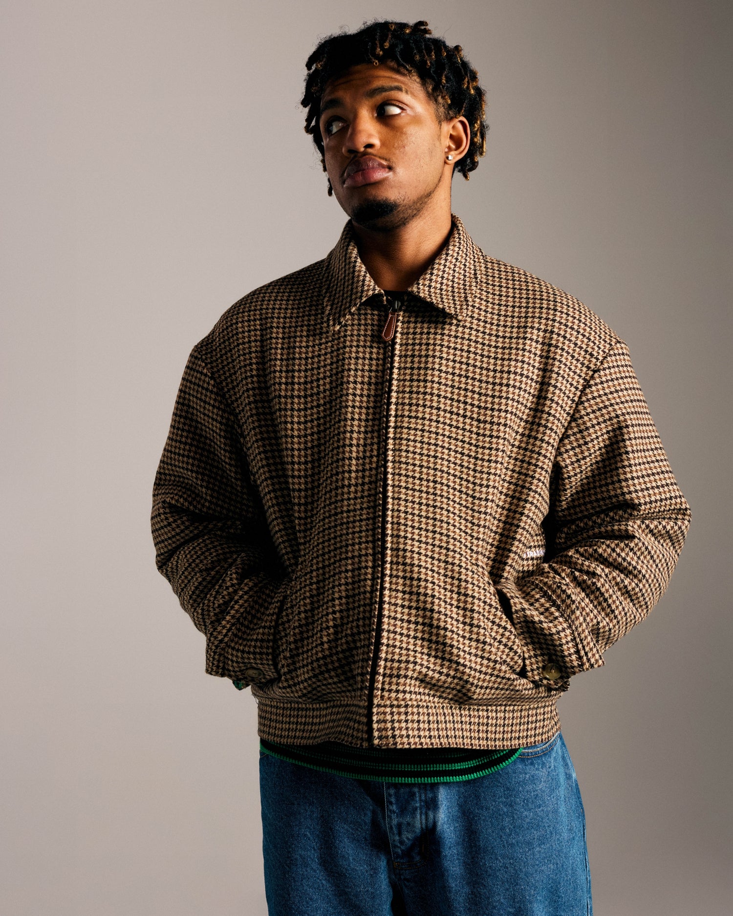 Pop Harrington Jacket Houndstooth