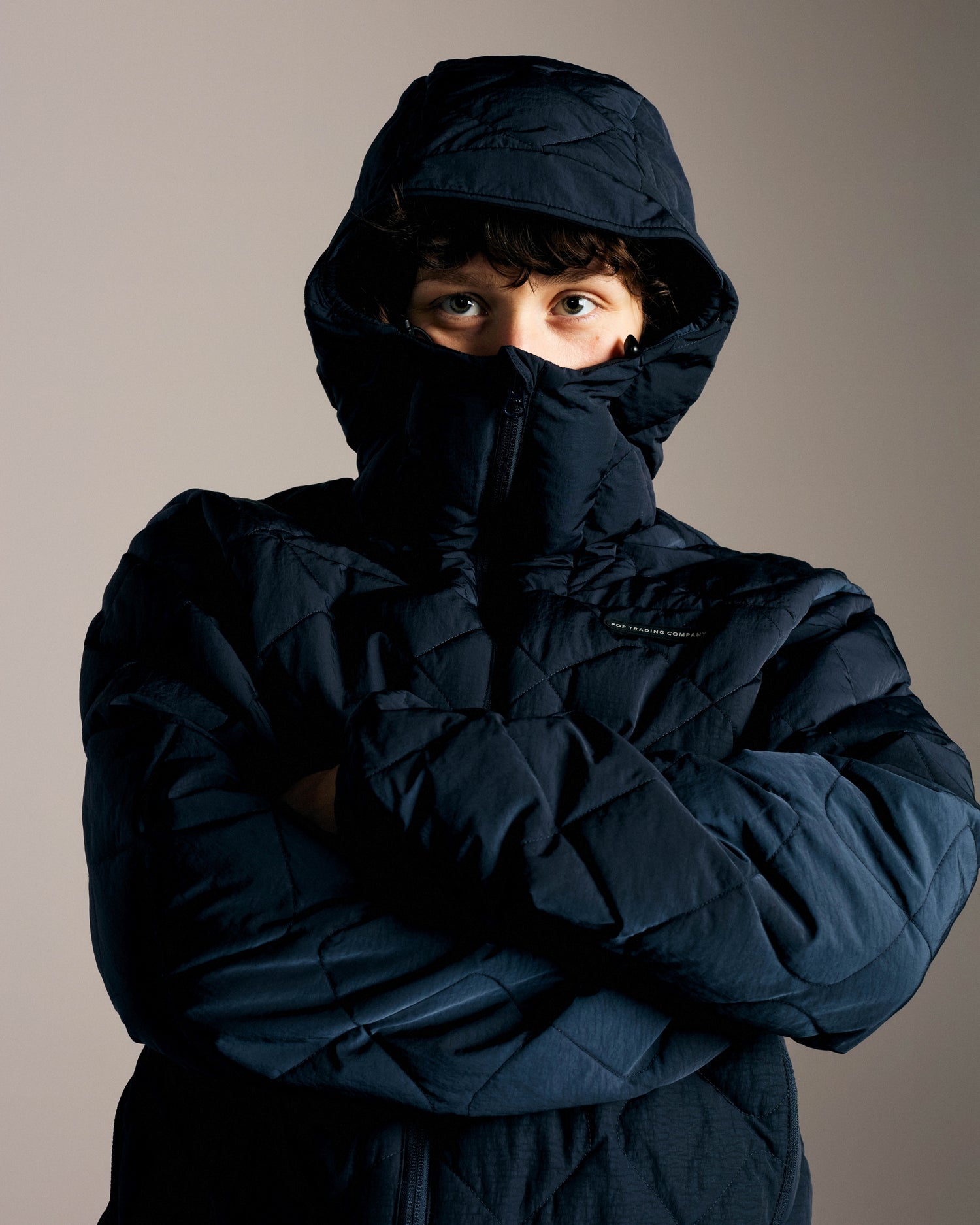 Pop Quilted Jacket Navy