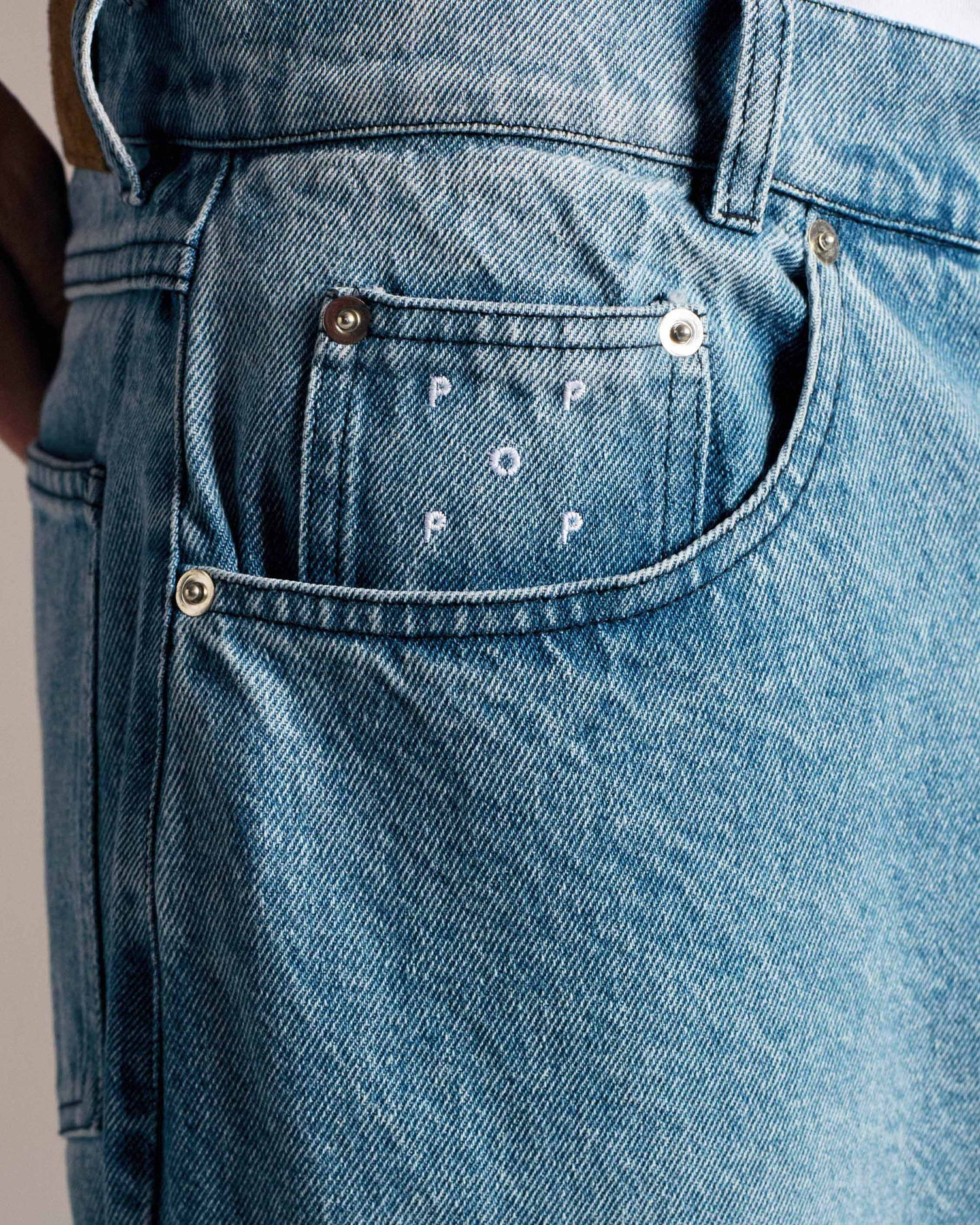 Pop AMS Denim Pants Light Denim