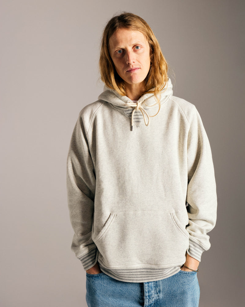 Pop Logo Hooded Sweat Heather Off White