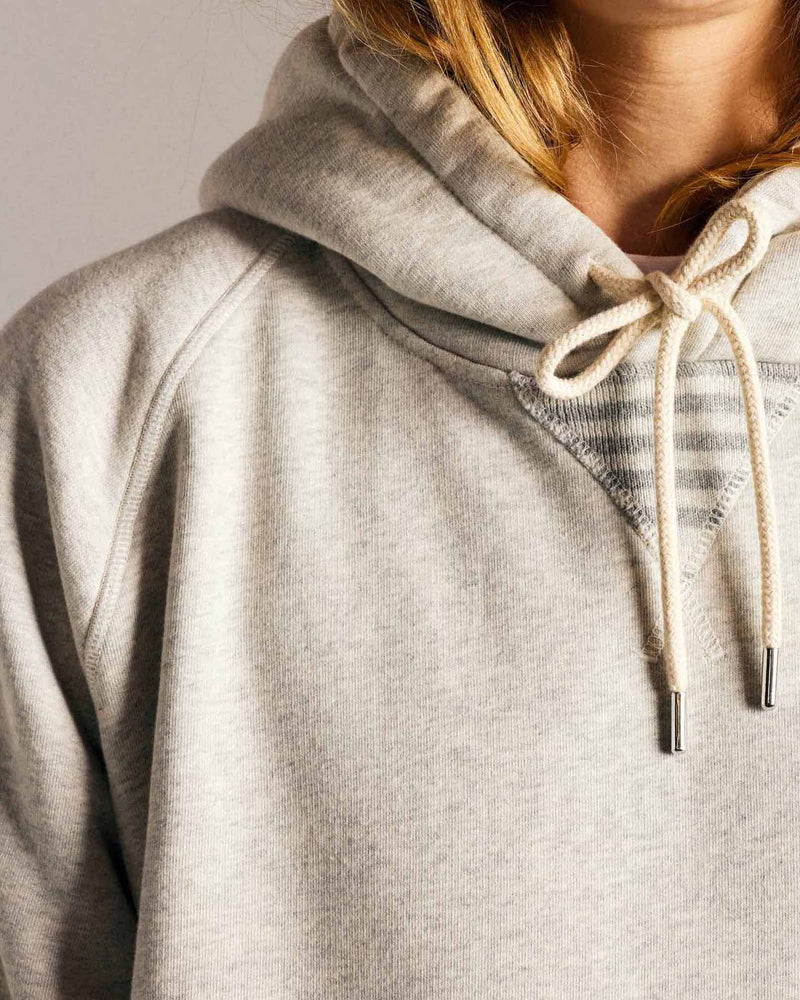 Pop Logo Hooded Sweat Heather Off White