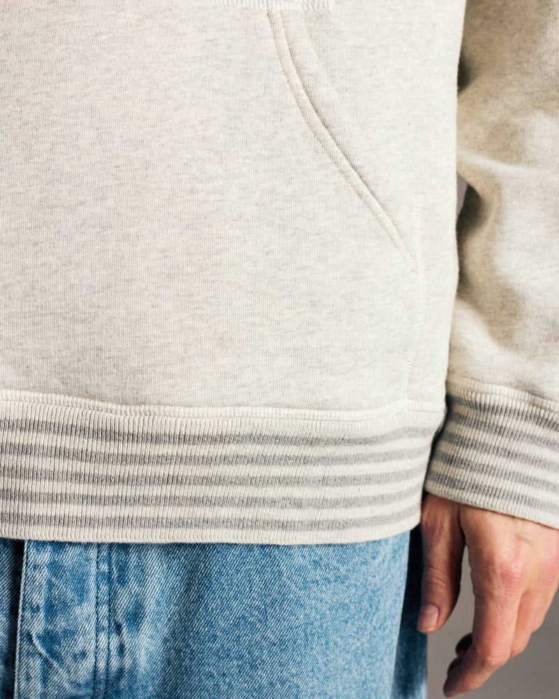 Pop Logo Hooded Sweat Heather Off White