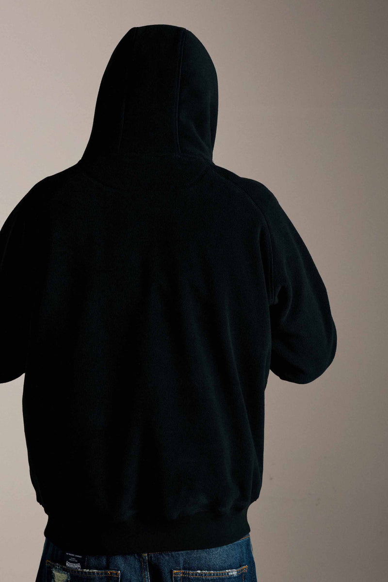 Pop Arch Hooded Sweat Black Fleece