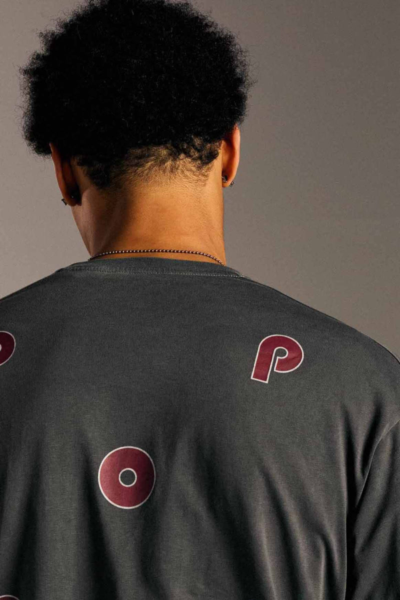 Pop & Berghaus Logo T-Shirt Washed Black