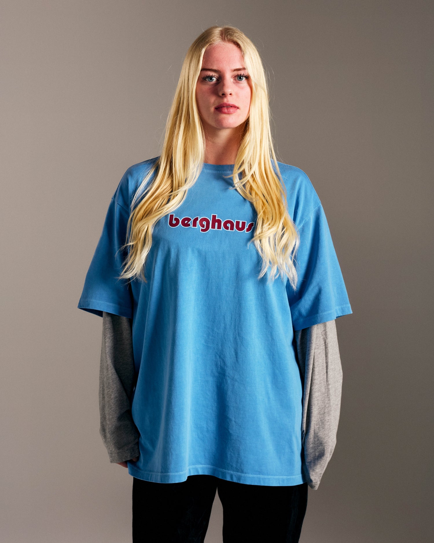 Pop & Berghaus Logo T-Shirt Washed Limoges