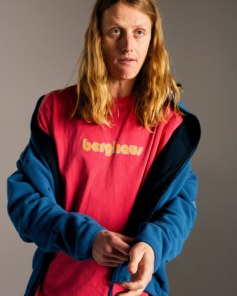 Pop & Berghaus Logo T-Shirt Washed Haute Red