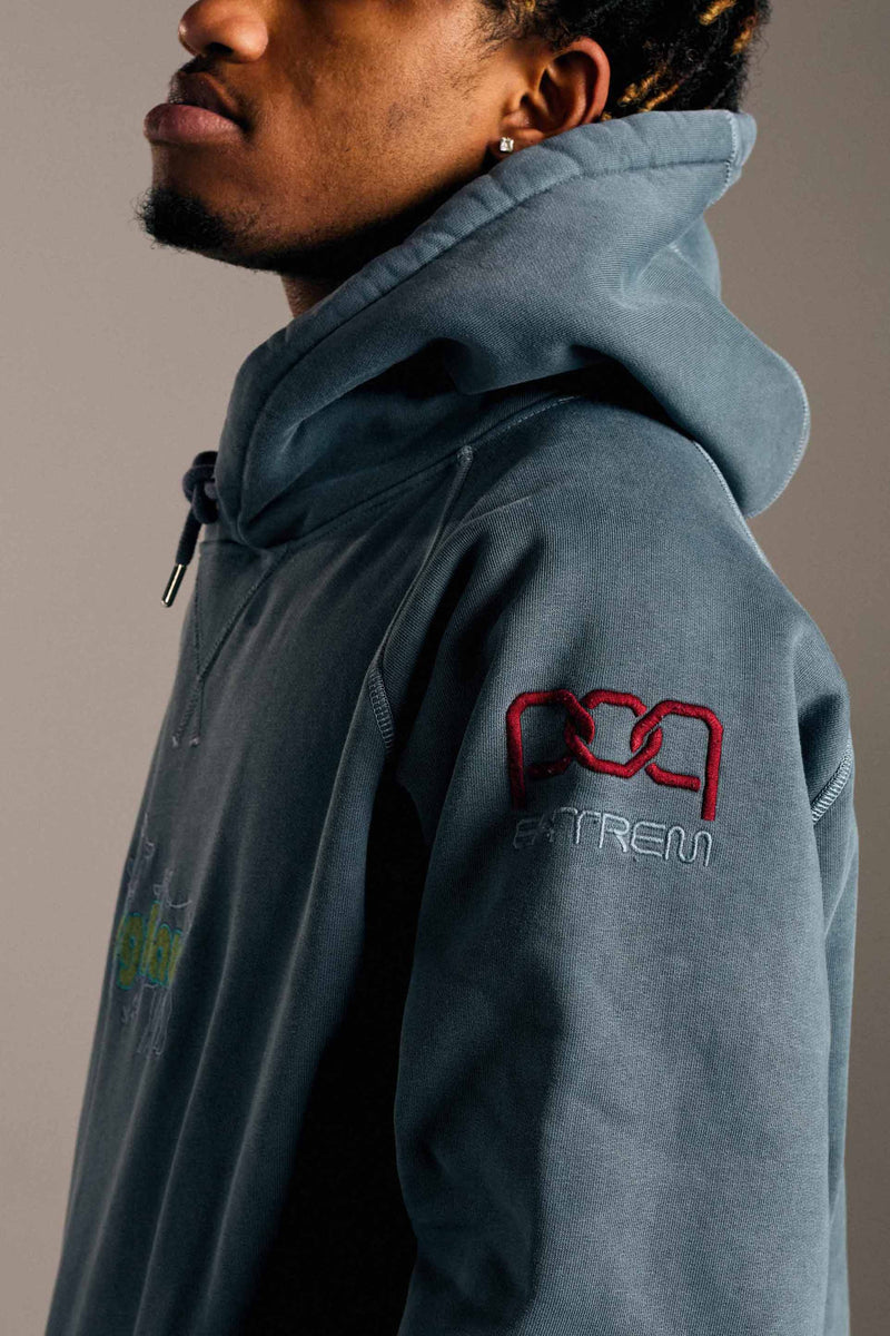 Pop & Berghaus Berggoat Hooded Sweat Washed Navy