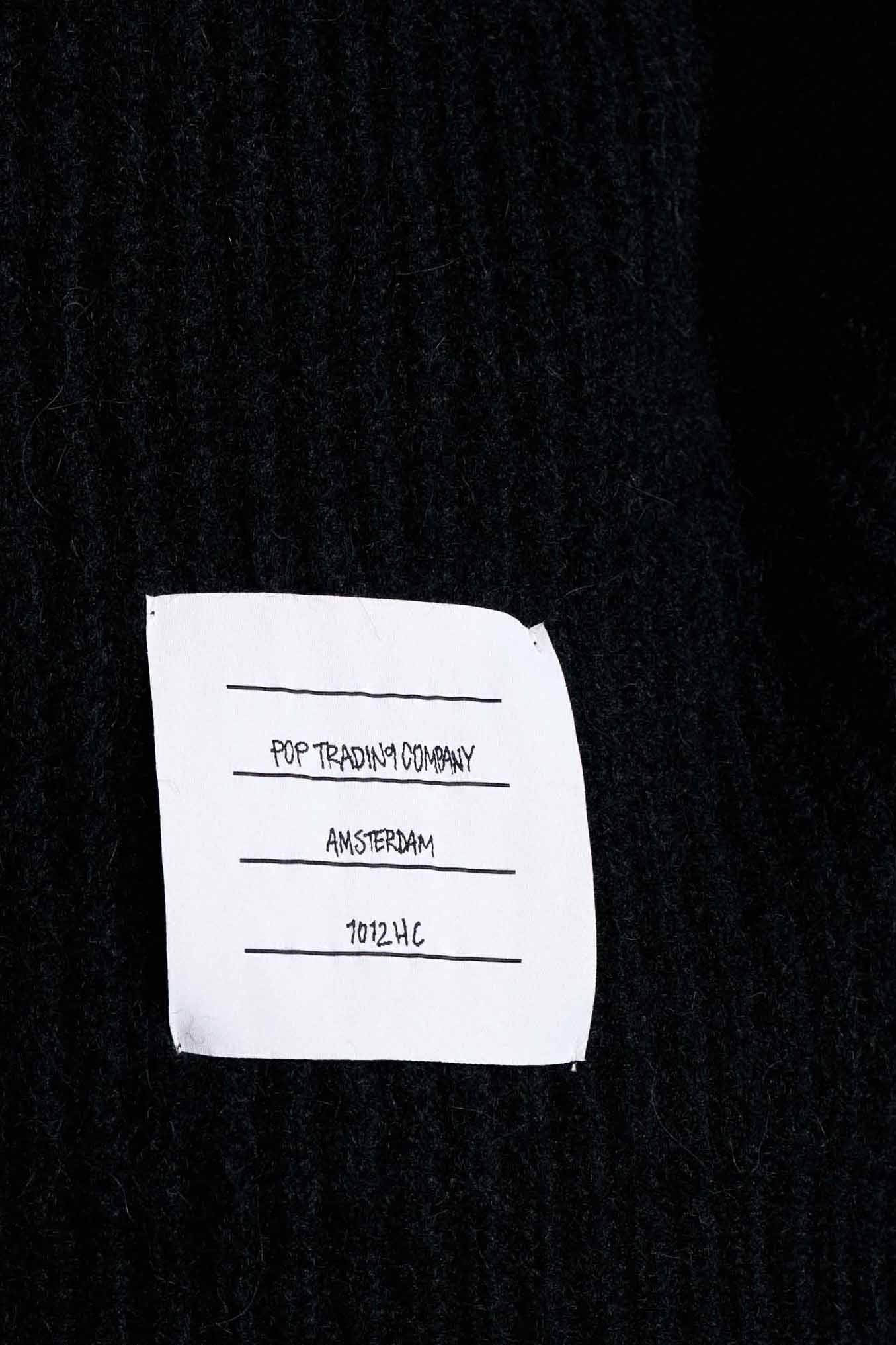 Pop Knitted Full Zip Black