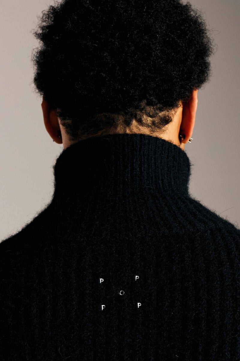 Pop Knitted Full Zip Black