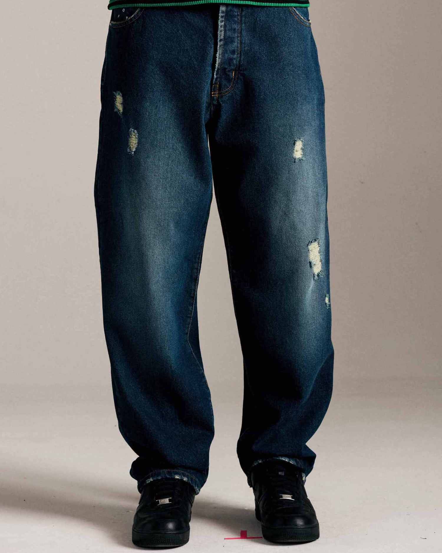 Pop DRS Denim Pants Distressed Denim