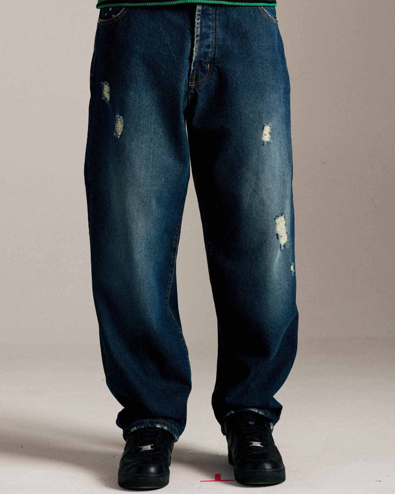 Pop DRS Denim Pants Distressed Denim