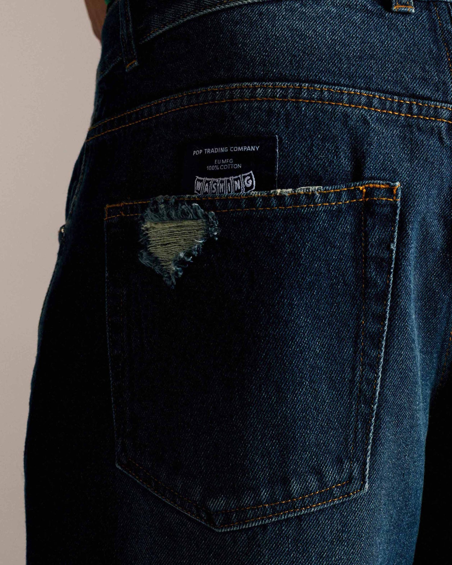 Pop DRS Denim Pants Distressed Denim