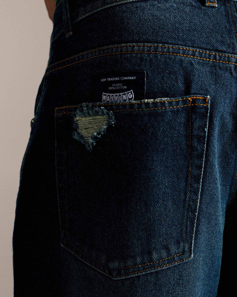Pop DRS Denim Pants Distressed Denim