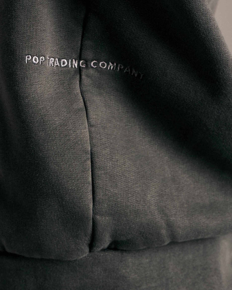Pop Full Zip Sweat Washed Black