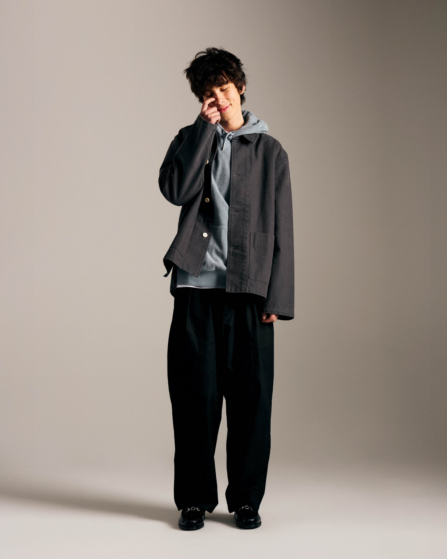 Pop Beattie Overshirt Charcoal